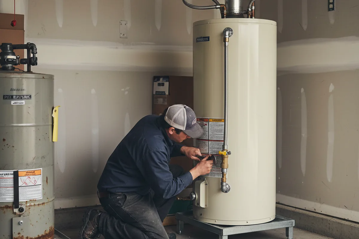 Water heater and shutoff valve replacement in Chaumont